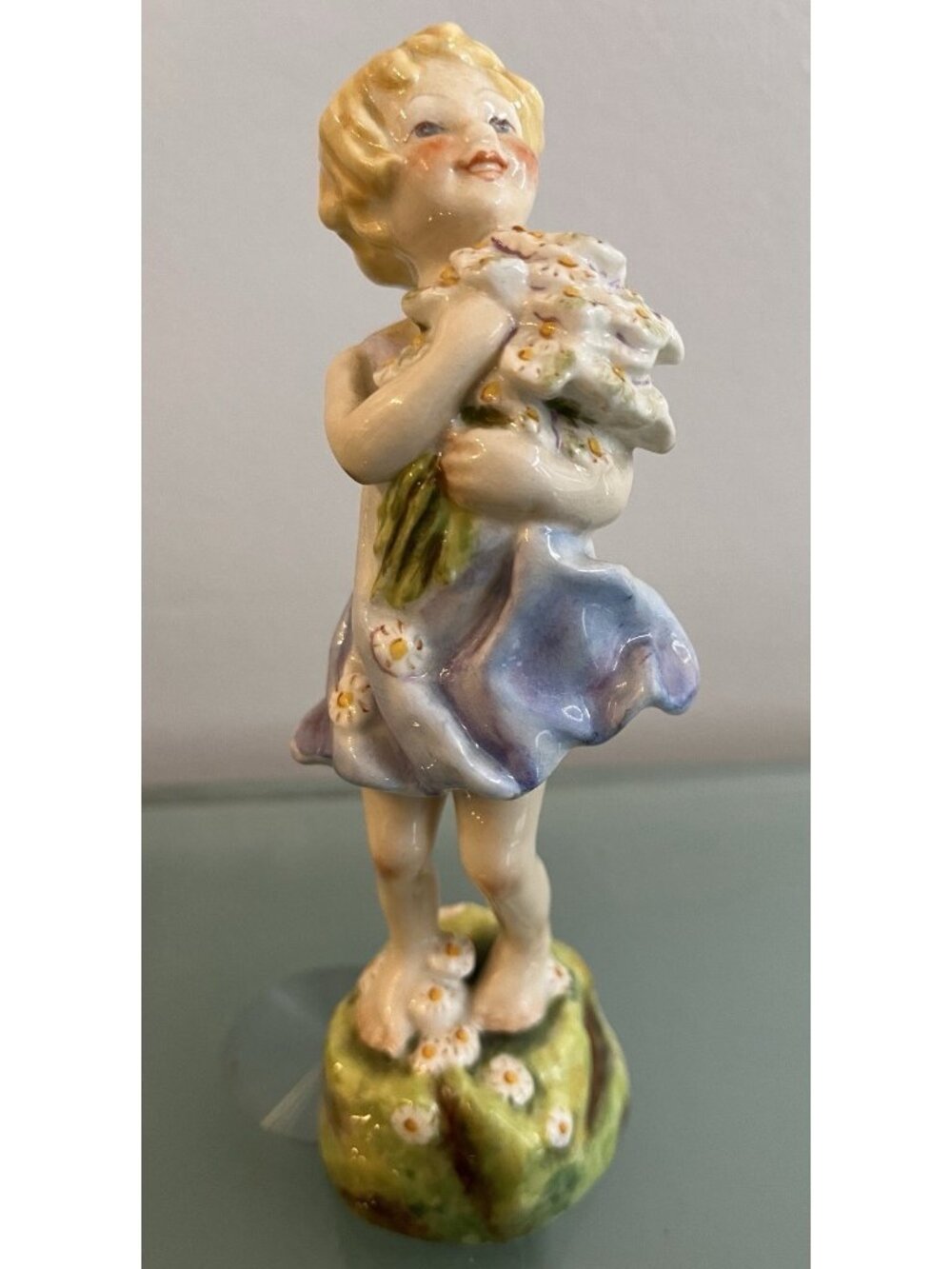 Vintage Royal Worcester Figure 3075 ENGLAND (Children of the Nations) Puce Mark